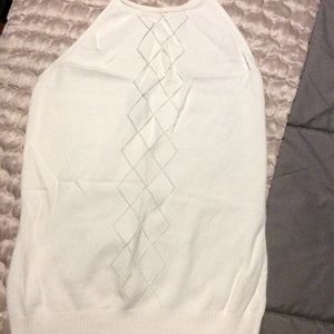 INC white halter top